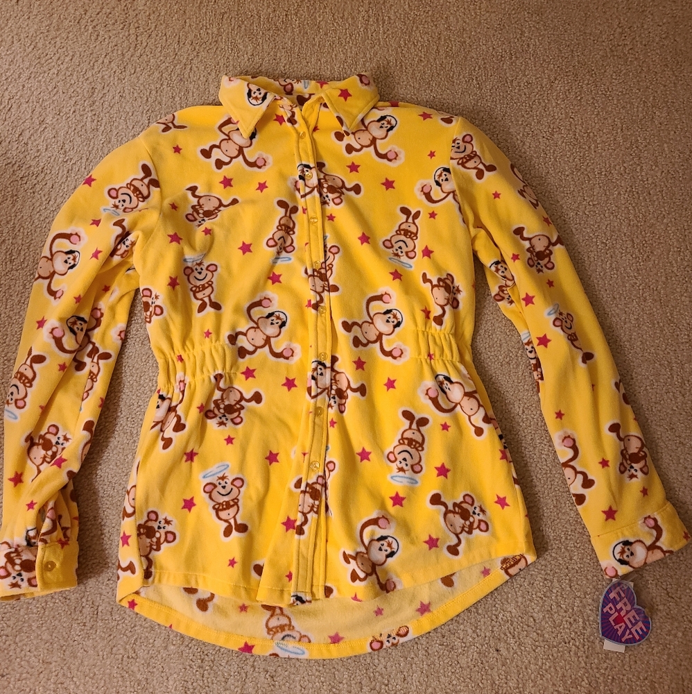 Yellow Monkey Pajama Set